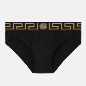 Versace Black Greca Border Brief Size 4 / 28" - 30" Waist